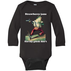 Strawberry Jams But My Don’T Baby Long Sleeve Bodysuit