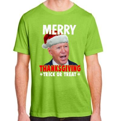 Santa Joe Biden Merry Thanksgiving Christmas Ugly Sweater Gift Adult ChromaSoft Performance T-Shirt