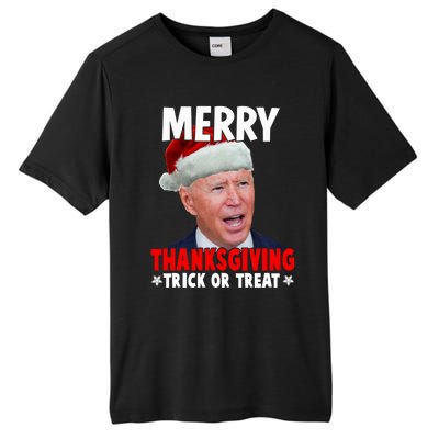 Santa Joe Biden Merry Thanksgiving Christmas Ugly Sweater Gift Tall Fusion ChromaSoft Performance T-Shirt