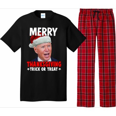 Santa Joe Biden Merry Thanksgiving Christmas Ugly Sweater Gift Pajama Set