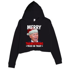 Santa Joe Biden Merry Thanksgiving Christmas Ugly Sweater Gift Crop Fleece Hoodie