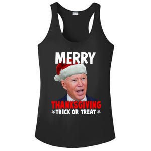 Santa Joe Biden Merry Thanksgiving Christmas Ugly Sweater Gift Ladies PosiCharge Competitor Racerback Tank