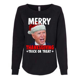 Santa Joe Biden Merry Thanksgiving Christmas Ugly Sweater Gift Womens California Wash Sweatshirt