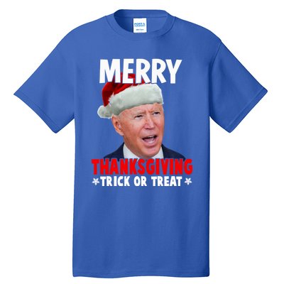 Santa Joe Biden Merry Thanksgiving Christmas Ugly Sweater Gift Tall T-Shirt