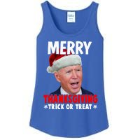 Santa Joe Biden Merry Thanksgiving Christmas Ugly Sweater Gift Ladies Essential Tank