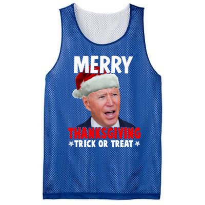 Santa Joe Biden Merry Thanksgiving Christmas Ugly Sweater Gift Mesh Reversible Basketball Jersey Tank