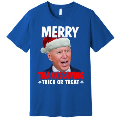 Santa Joe Biden Merry Thanksgiving Christmas Ugly Sweater Gift Premium T-Shirt