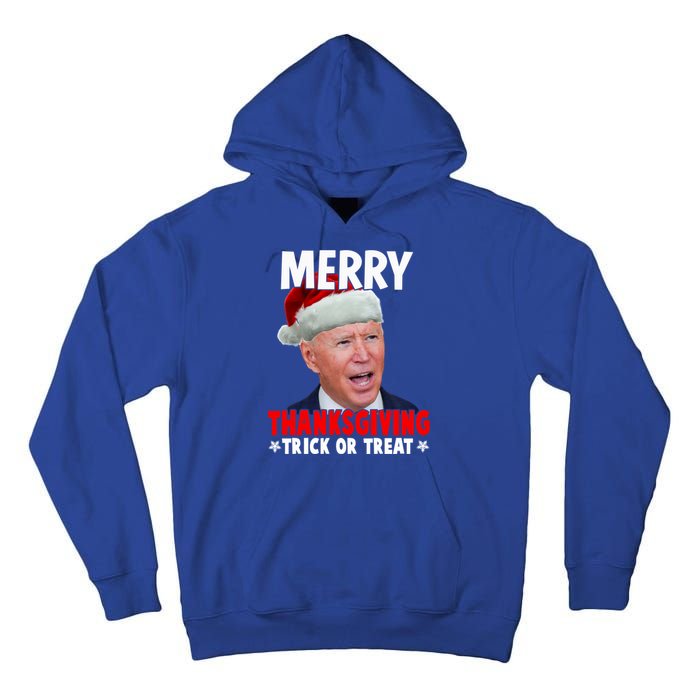 Santa Joe Biden Merry Thanksgiving Christmas Ugly Sweater Gift Tall Hoodie