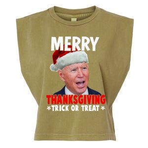 Santa Joe Biden Merry Thanksgiving Christmas Ugly Sweater Gift Garment-Dyed Women's Muscle Tee