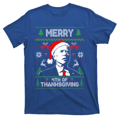 Santa Joe Biden Merry Thanksgiving Ugly Christmas Sweater Gift T-Shirt