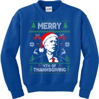 Santa Joe Biden Merry Thanksgiving Ugly Christmas Sweater Gift Kids Sweatshirt