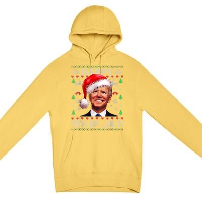 Santa Joe Biden Happy 4th Of July Ugly Christmas Sweater Premium Pullover Hoodie