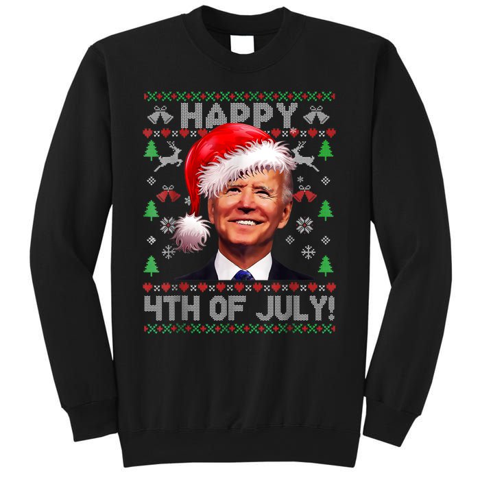 Santa Joe Biden Happy 4th Of July Ugly Christmas Sweater Sweatshirt