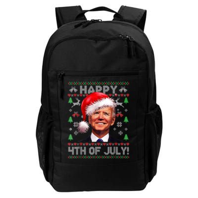 Santa Joe Biden Happy 4th Of July Ugly Christmas Sweater Daily Commute Backpack