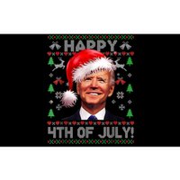 Santa Joe Biden Happy 4th Of July Ugly Christmas Sweater Bumper Sticker