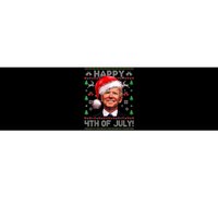 Santa Joe Biden Happy 4th Of July Ugly Christmas Sweater Bumper Sticker