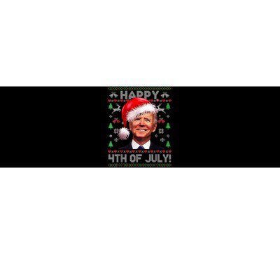 Santa Joe Biden Happy 4th Of July Ugly Christmas Sweater Bumper Sticker