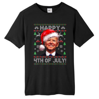 Santa Joe Biden Happy 4th Of July Ugly Christmas Sweater Tall Fusion ChromaSoft Performance T-Shirt