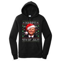 Santa Joe Biden Happy 4th Of July Ugly Christmas Sweater Women's Pullover Hoodie