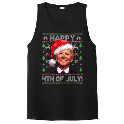 Santa Joe Biden Happy 4th Of July Ugly Christmas Sweater PosiCharge Competitor Tank