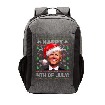 Santa Joe Biden Happy 4th Of July Ugly Christmas Sweater Vector Backpack