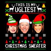 Santa Joe Biden This Is My Ugliest Christmas Sweater Ugly  Sustainable Bucket Hat