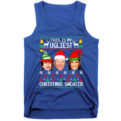 Santa Joe Biden This Is My Ugliest Christmas Sweater Ugly  Tank Top
