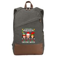 Santa Joe Biden This Is My Ugliest Christmas Sweater Ugly  Cotton Canvas Backpack