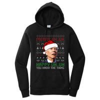 Santa Joe Biden Merry Uh Uh Christmas Ugly Sweater Women's Pullover Hoodie