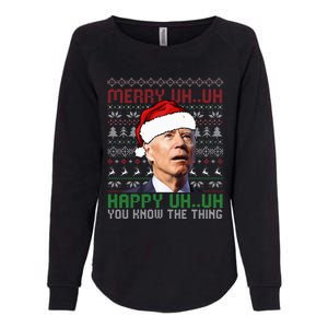 Santa Joe Biden Merry Uh Uh Christmas Ugly Sweater Womens California Wash Sweatshirt