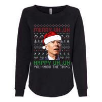 Santa Joe Biden Merry Uh Uh Christmas Ugly Sweater Womens California Wash Sweatshirt