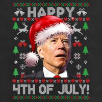 Santa Joe Biden Happy 4th Of July Ugly Christmas Sweater 15oz Campfire Ceramic Mug