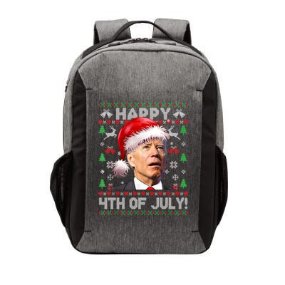 Santa Joe Biden Happy 4th Of July Ugly Christmas Sweater Vector Backpack