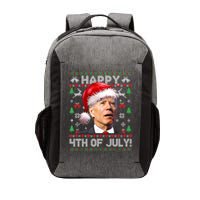 Santa Joe Biden Happy 4th Of July Ugly Christmas Sweater Vector Backpack
