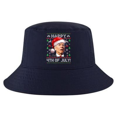 Santa Joe Biden Happy 4th Of July Ugly Christmas Sweater Cool Comfort Performance Bucket Hat