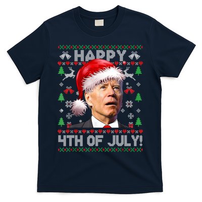 Santa Joe Biden Happy 4th Of July Ugly Christmas Sweater T-Shirt