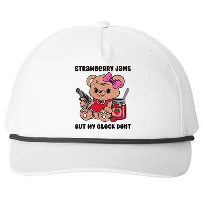 Strawberry Jams But My Gun Dont Funny Meme Snapback Five-Panel Rope Hat