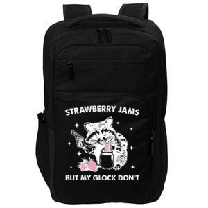 Strawberry Jams But My Glock Dont Funny Raccoon Impact Tech Backpack