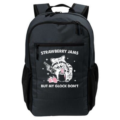 Strawberry Jams But My Glock Dont Funny Raccoon Daily Commute Backpack