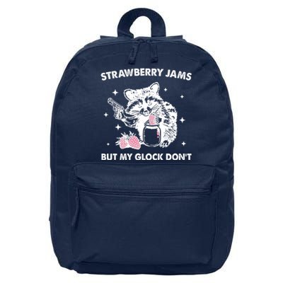 Strawberry Jams But My Glock Dont Funny Raccoon 16 in Basic Backpack