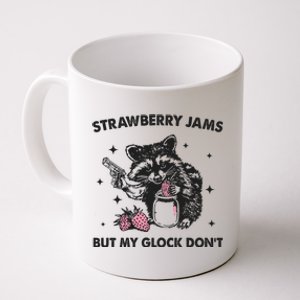 Strawberry Jams But My Glock Dont Funny Raccoon Coffee Mug