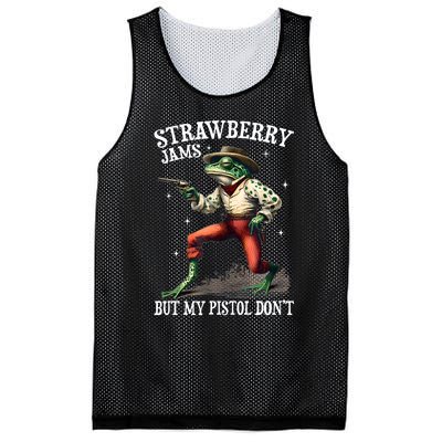 Strawberry Jams But My Pistol DonT Frog Meme Mesh Reversible Basketball Jersey Tank