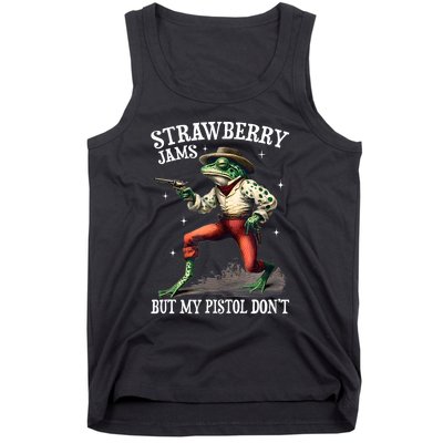 Strawberry Jams But My Pistol DonT Frog Meme Tank Top