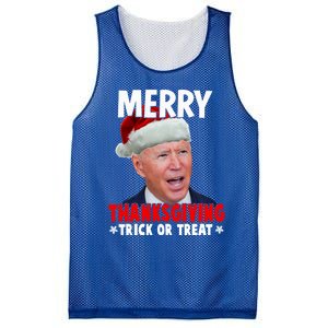 Santa Joe Biden Merry Thanksgiving Christmas Ugly Sweater Gift Mesh Reversible Basketball Jersey Tank