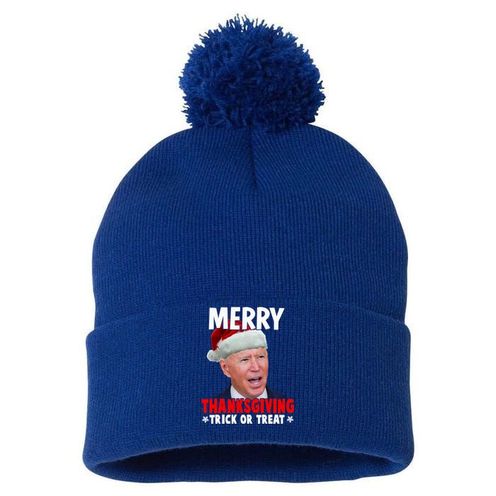 Santa Joe Biden Merry Thanksgiving Christmas Ugly Sweater Gift Pom Pom 12in Knit Beanie