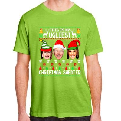 Santa Joe Biden This Is My Ugliest Christmas Sweater Ugly Gift Adult ChromaSoft Performance T-Shirt