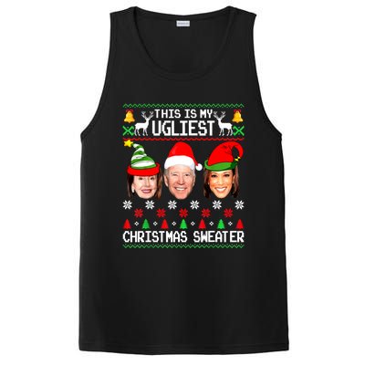 Santa Joe Biden This Is My Ugliest Christmas Sweater Ugly Gift PosiCharge Competitor Tank