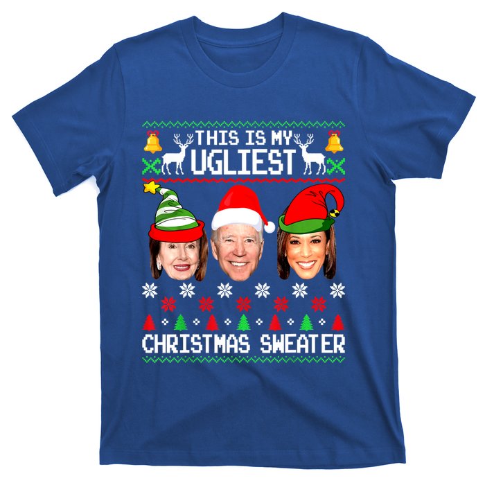 Santa Joe Biden This Is My Ugliest Christmas Sweater Ugly Gift T-Shirt