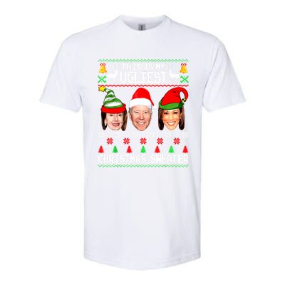 Santa Joe Biden This Is My Ugliest Christmas Sweater Ugly Gift Softstyle CVC T-Shirt