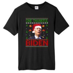 Santa Joe Biden One Thankful Biden Christmas Ugly Sweater Gift Tall Fusion ChromaSoft Performance T-Shirt